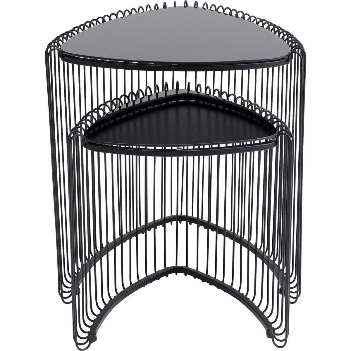 KARE Design Beistelltisch Wire Triangle (2er-Set)