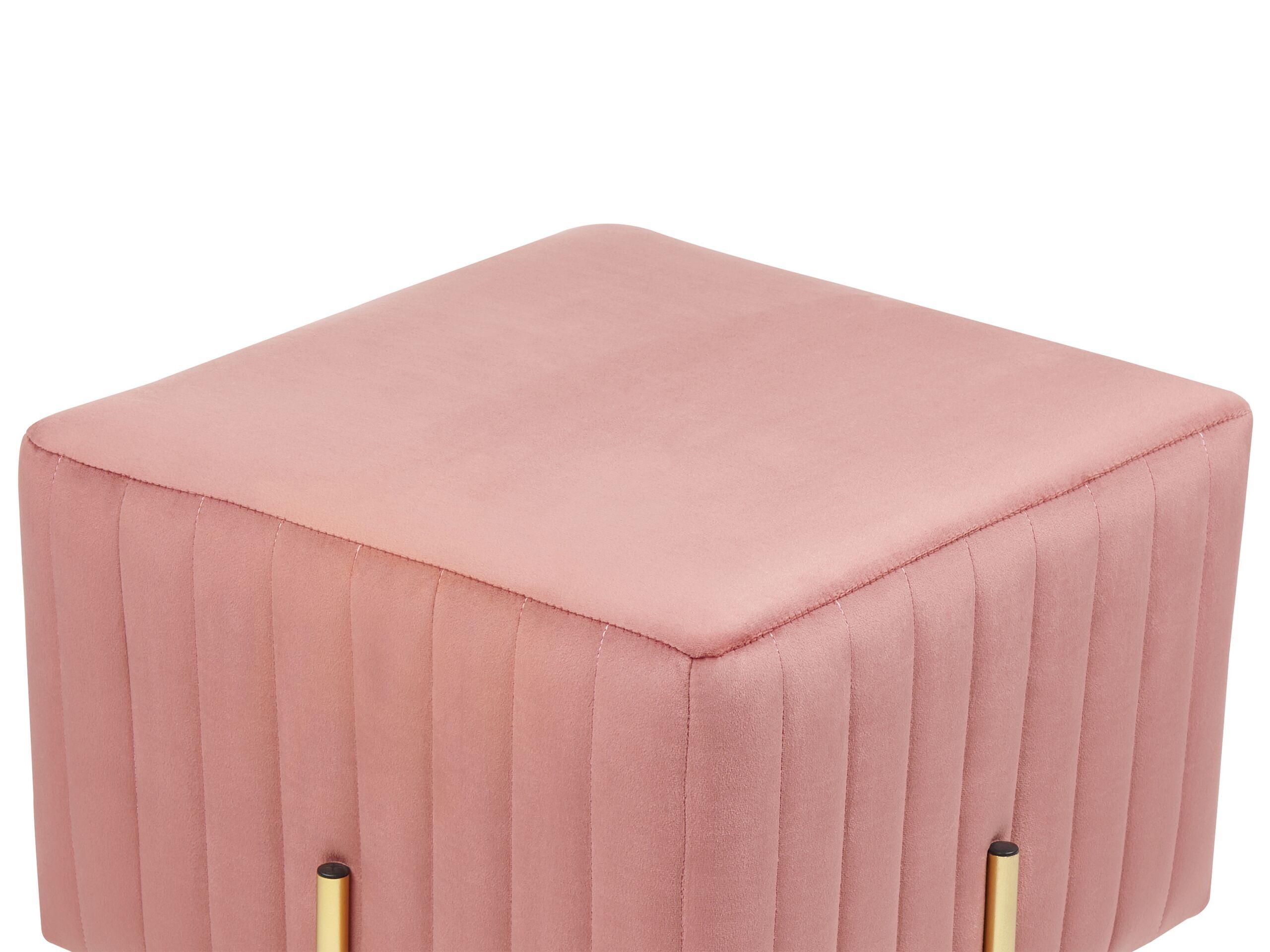 Beliani Hocker aus Samtstoff Modern DAYTON