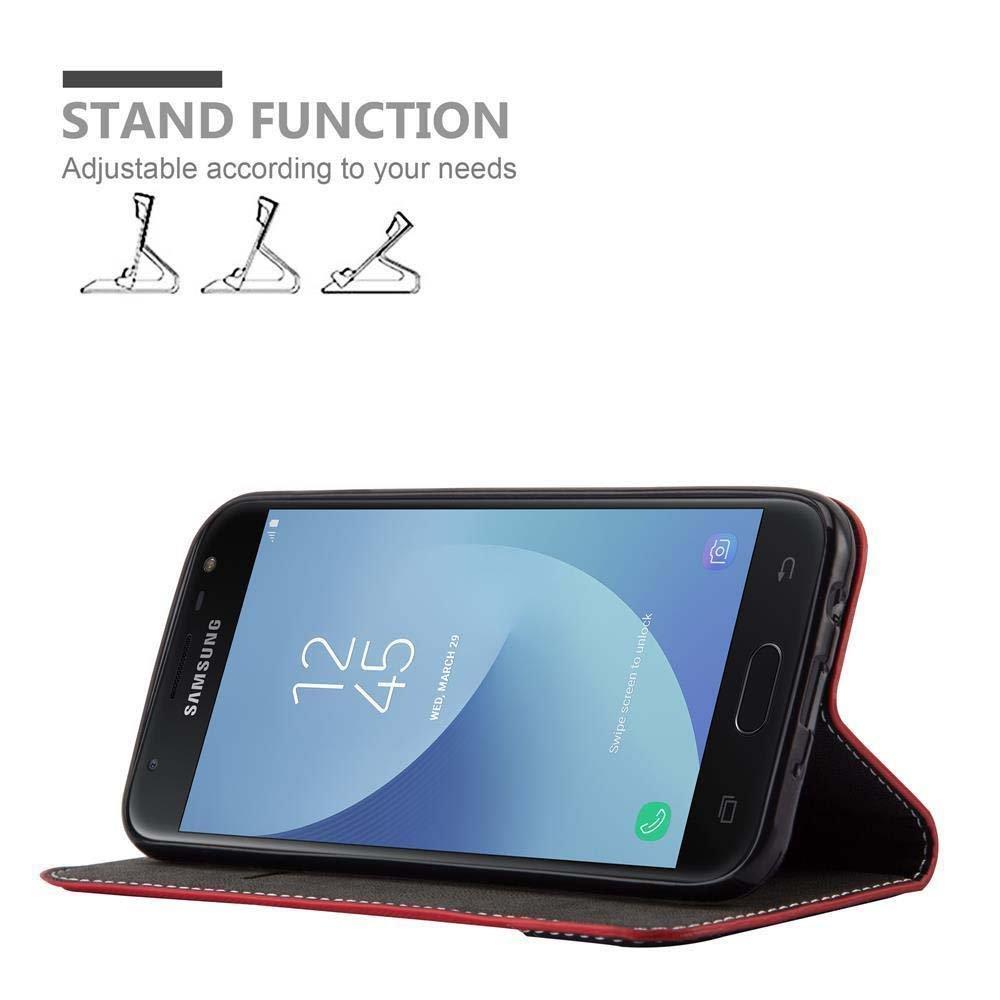 Cadorabo Hülle für Samsung Galaxy J3 2017 Magnetverschluss, Standfunktion