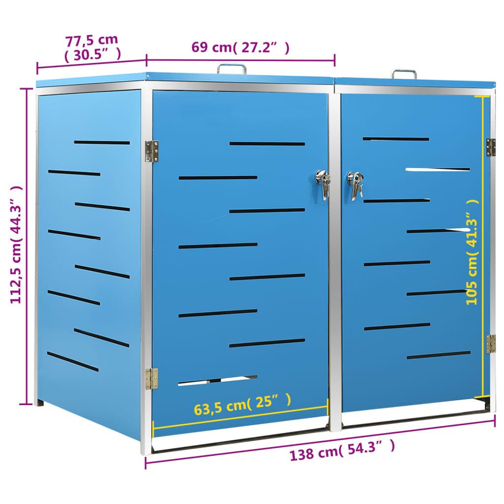 VidaXL Mülltonnenbox edelstahl