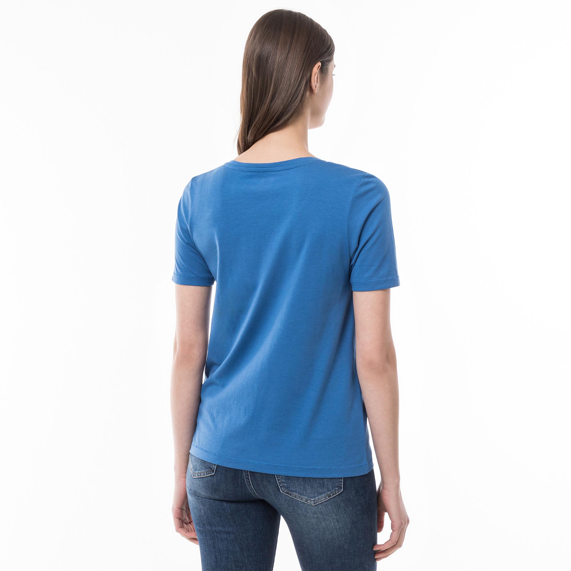 Manor Woman Pima Kurzarm V-Ausschnitt T-Shirt