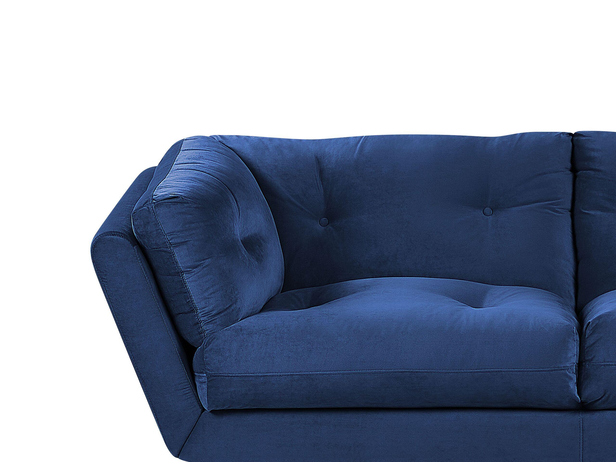 Beliani 3 Sitzer Sofa aus Samtstoff Retro LENVIK
