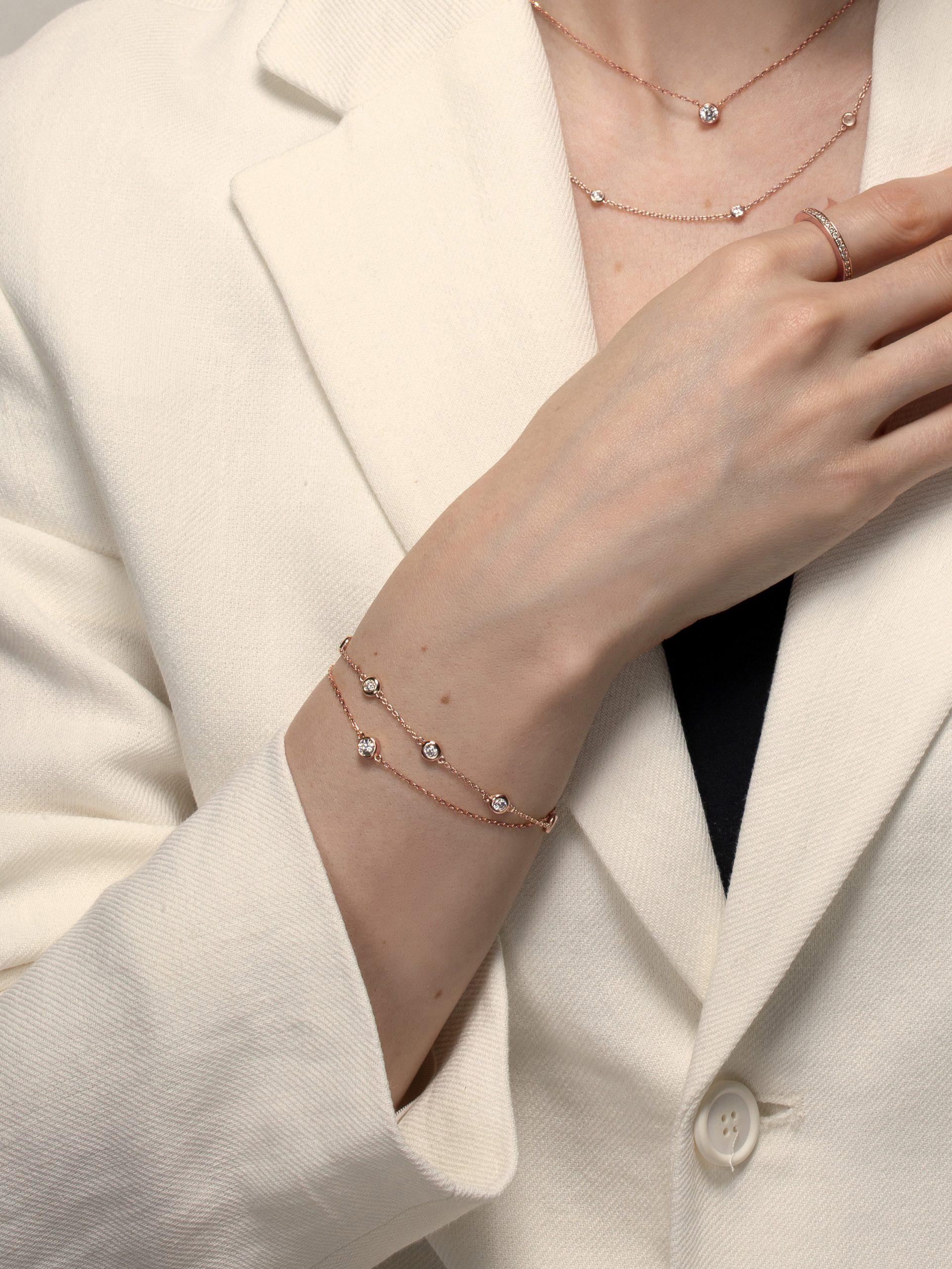 PHANTASYA Armband mit Zirkonia 1617 Rhodiniert