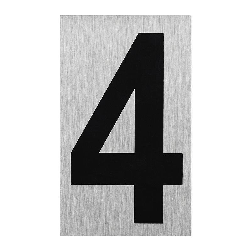 Pricenet Aluminium-Türschild „4“ 100x60mm