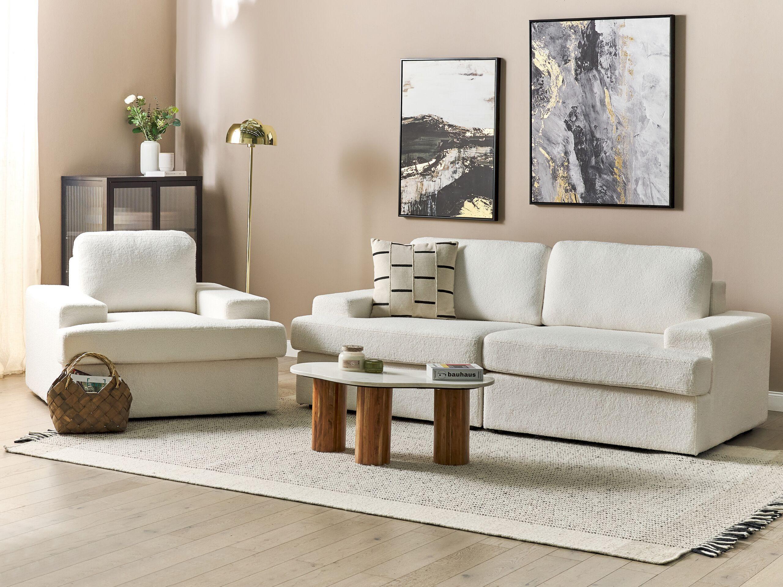 Beliani Wohnzimmer Set aus Bouclé Klassisch ALLA