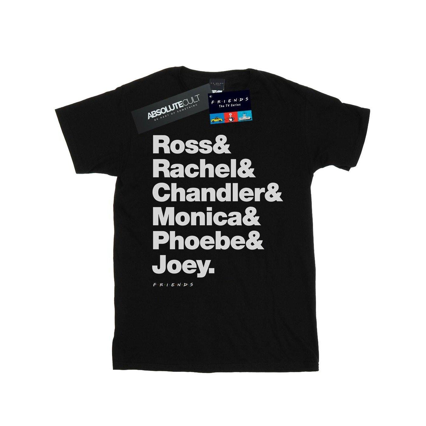 Friends Character List Print T-Shirt