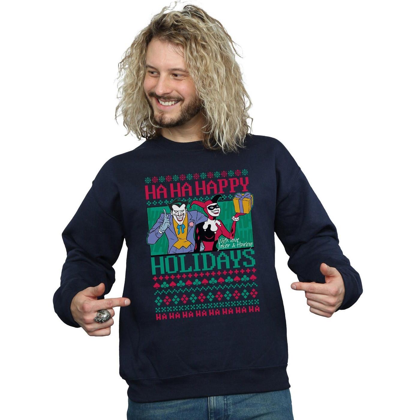 DC COMICS Ha Ha Happy Holidays Sweatshirt