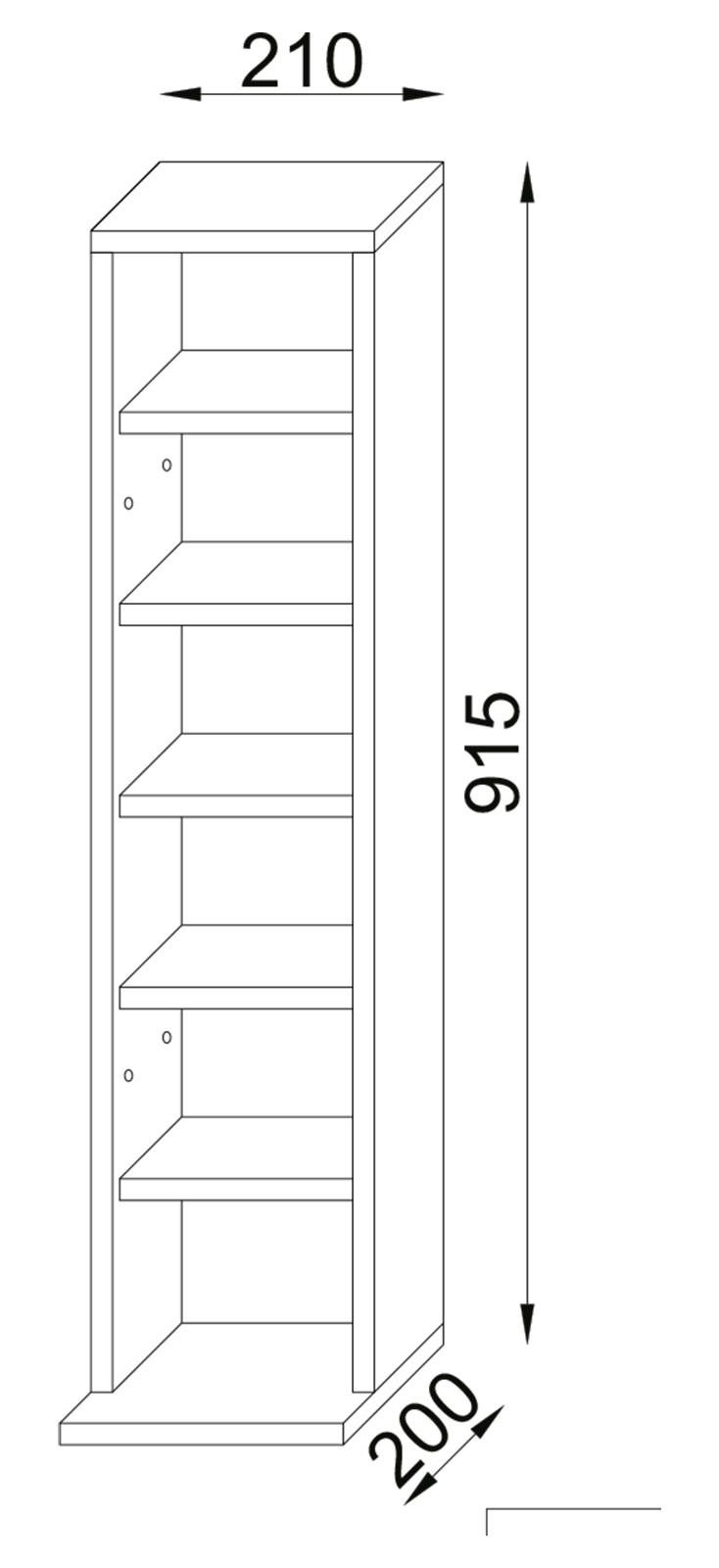 VCM Holz CD DVD Stand Regal | CD Regal mit Platz für 204 CDs oder 72 DVDs oder 40-Videos | Maße: H. 92 x B. 42 x T. 20 cm | Elegantes CD/DVD Regal | Blu