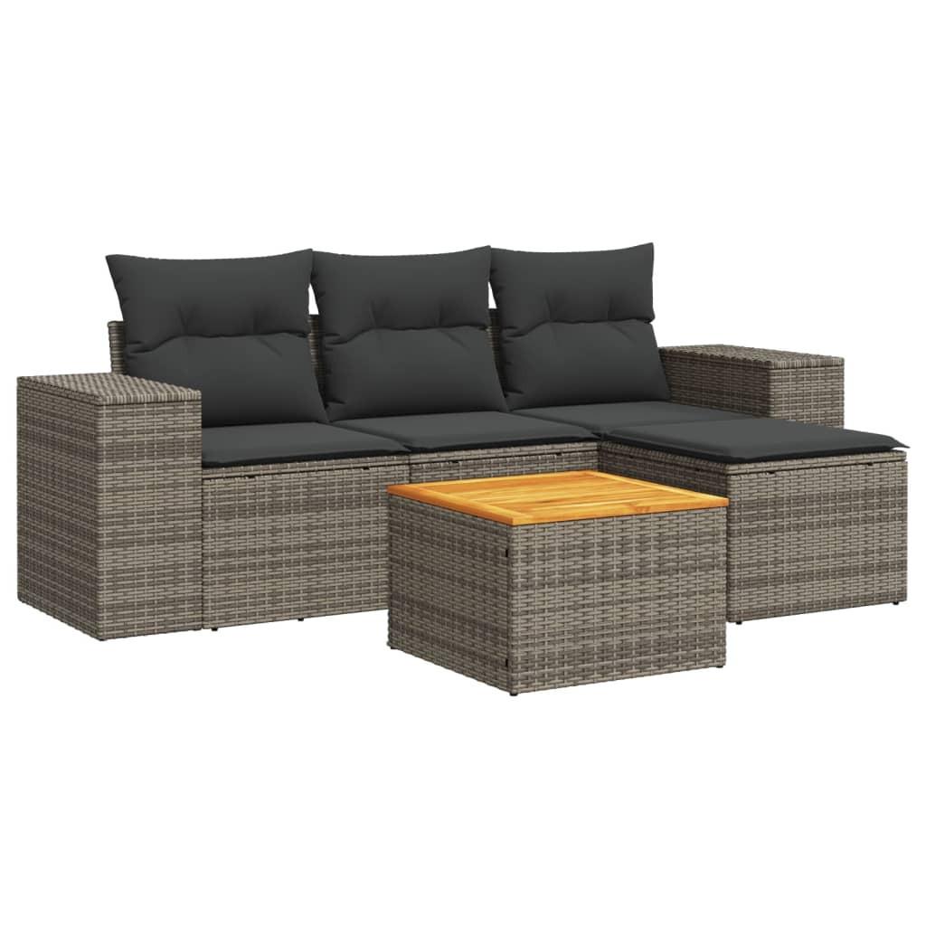 VidaXL Garten sofagarnitur poly-rattan