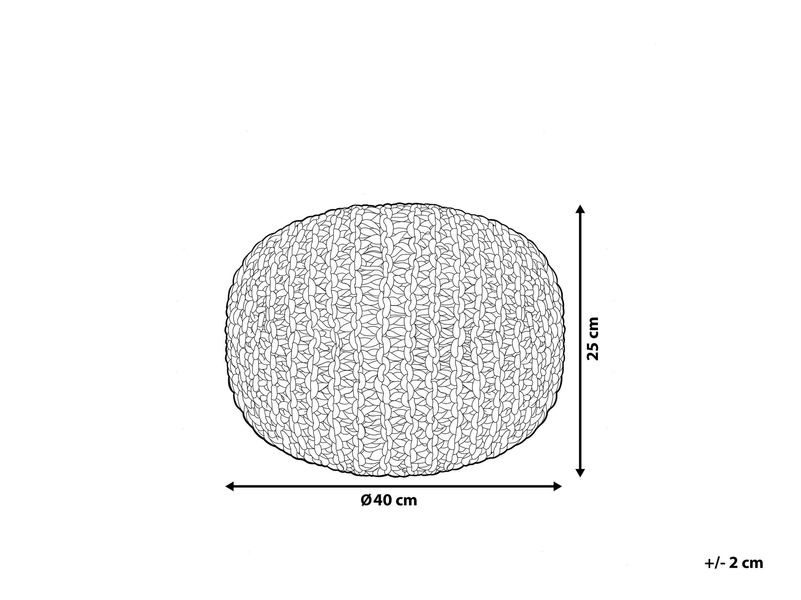 Beliani Pouf aus Baumwolle Boho CONRAD