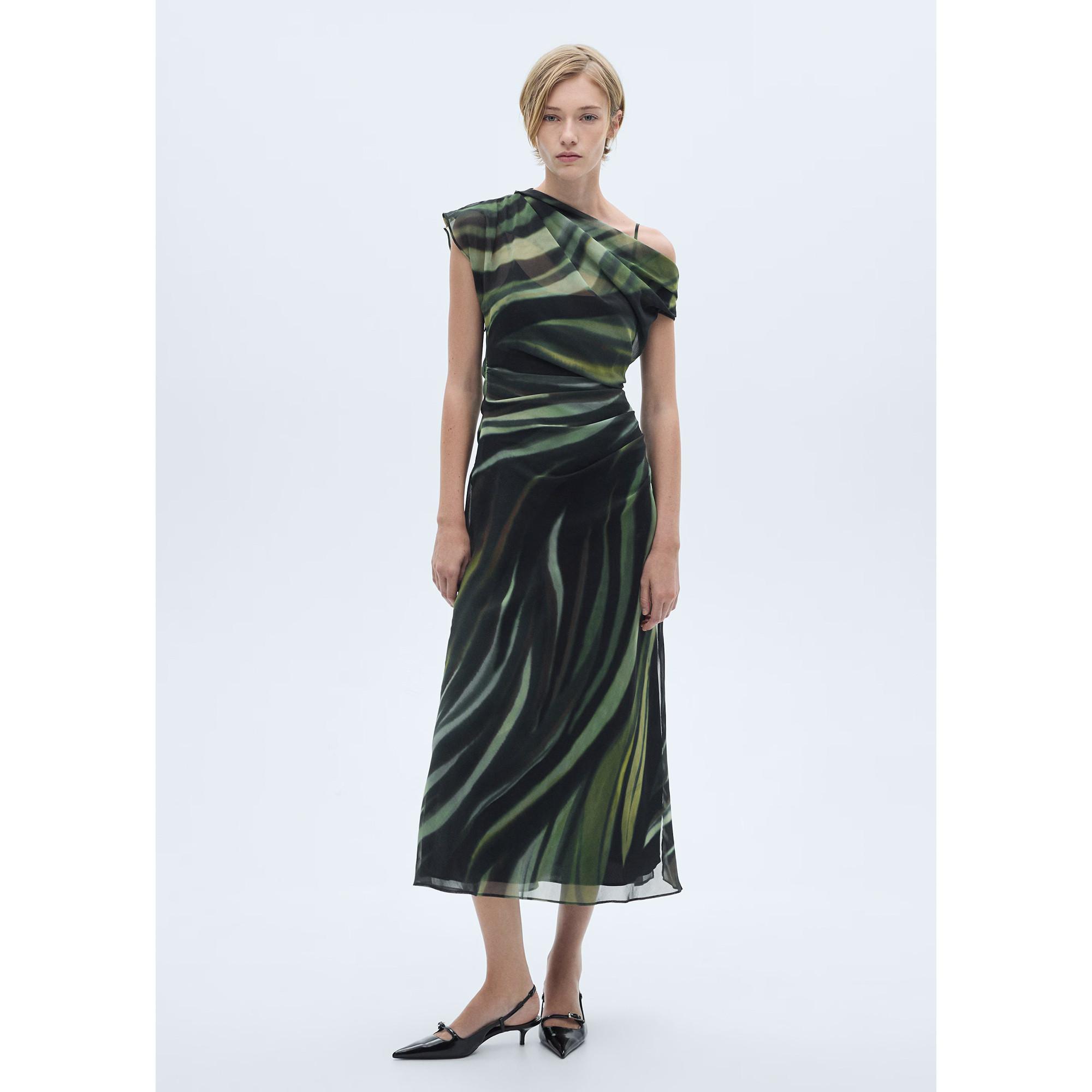 MANGO DONNY Bedrucktes Flared Kleid