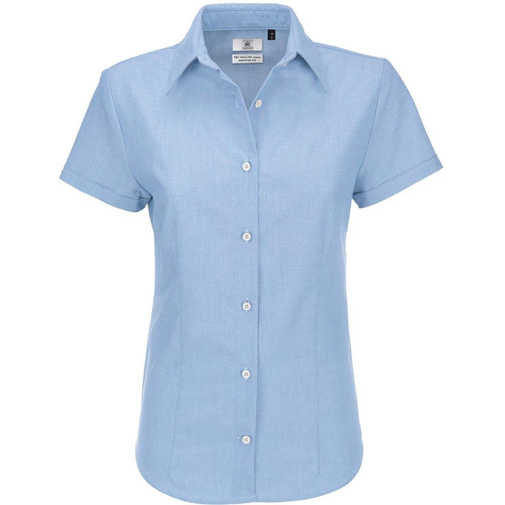 B and C Oxford Kurzarm Bluse