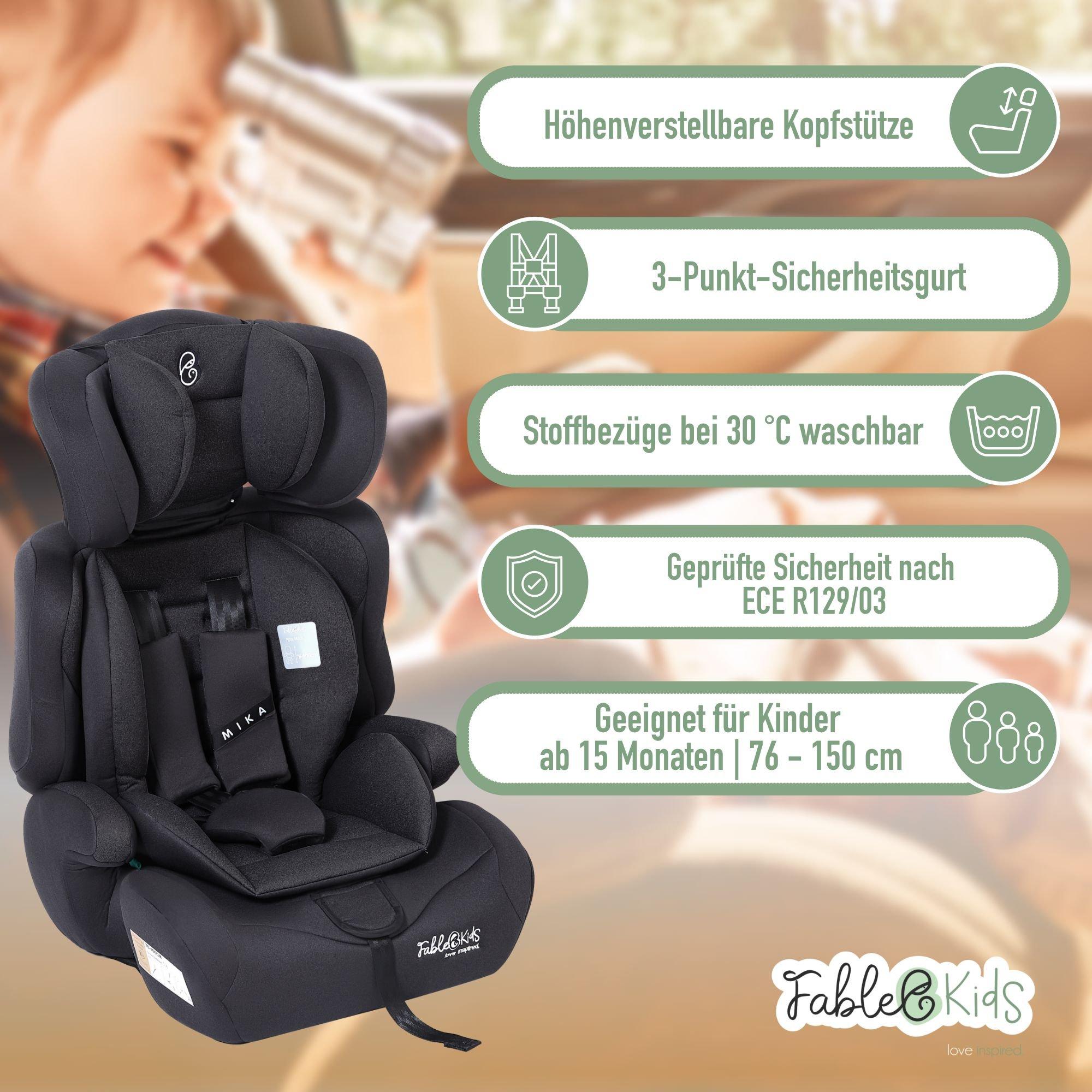 FableKids Autokindersitz Autositz Kinderautositz Kindersitz Sitzerhöhung ECE