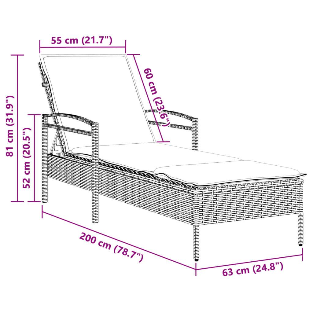 VidaXL Sonnenliege poly-rattan