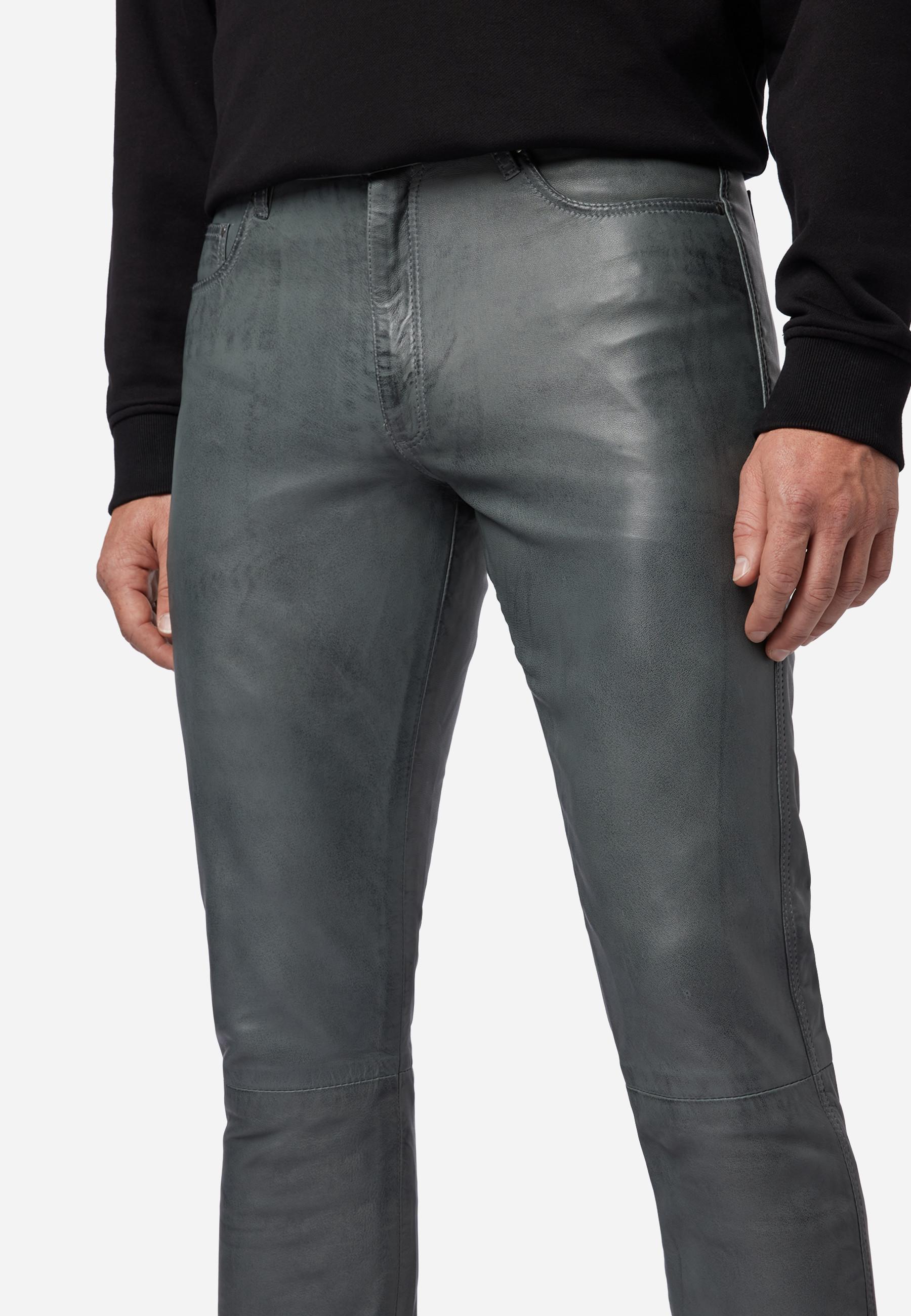 RICANO Slim Fit 5-Pocket Lamm Lederhose