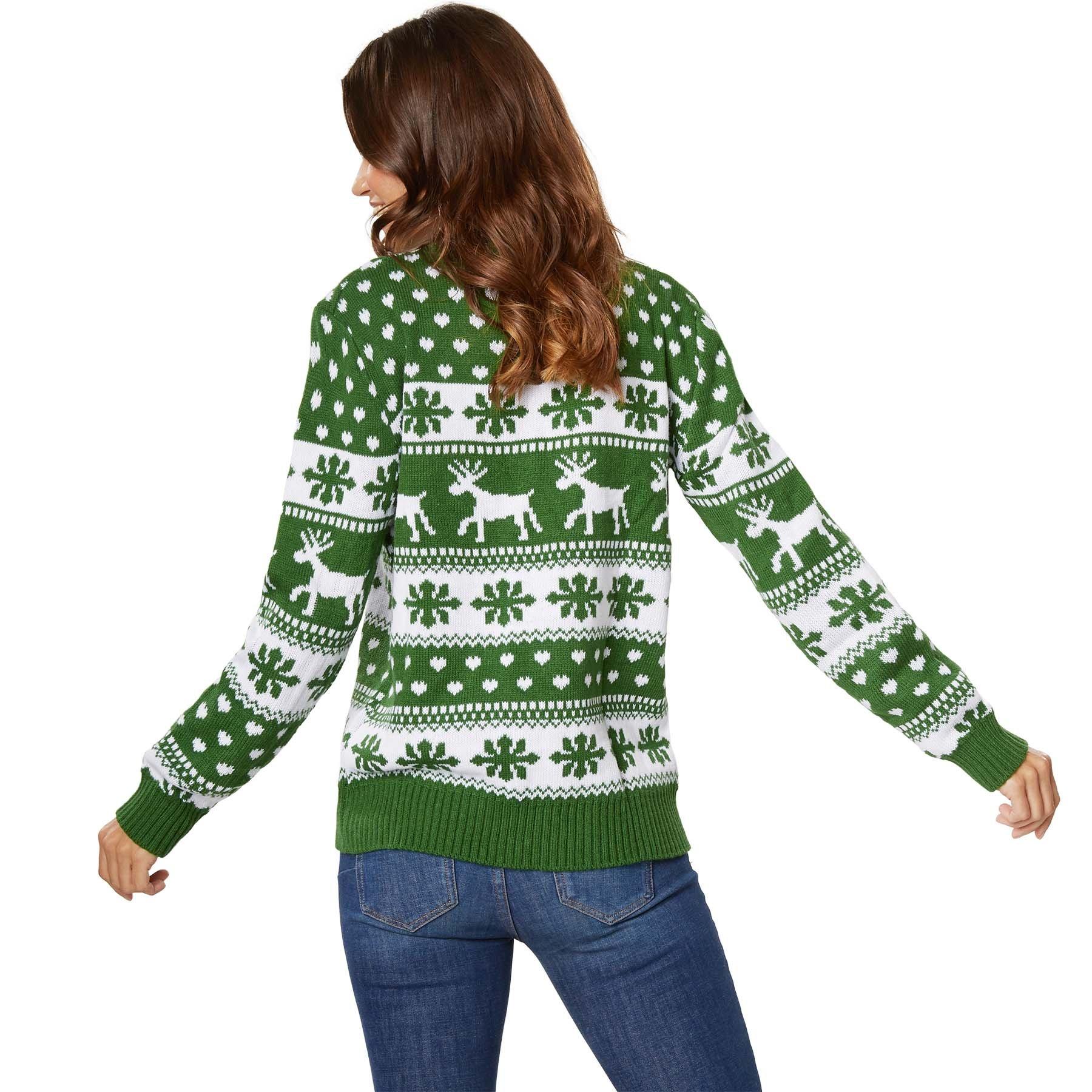 Tectake Weihnachtspullover Winterzauber-weiss für Frauen