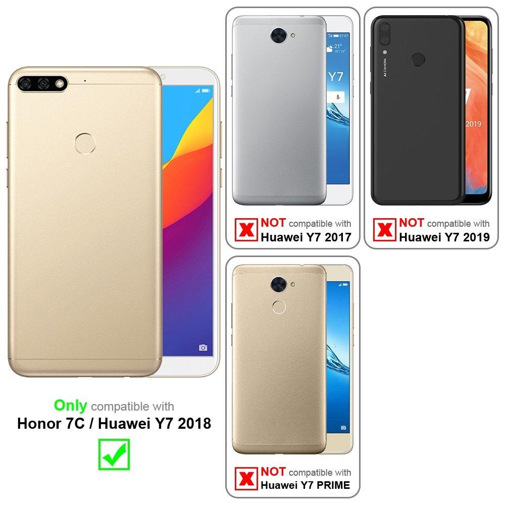 Cadorabo Hülle für Honor 7C Huawei Y7 2018 Standfunktion, Kartenfach