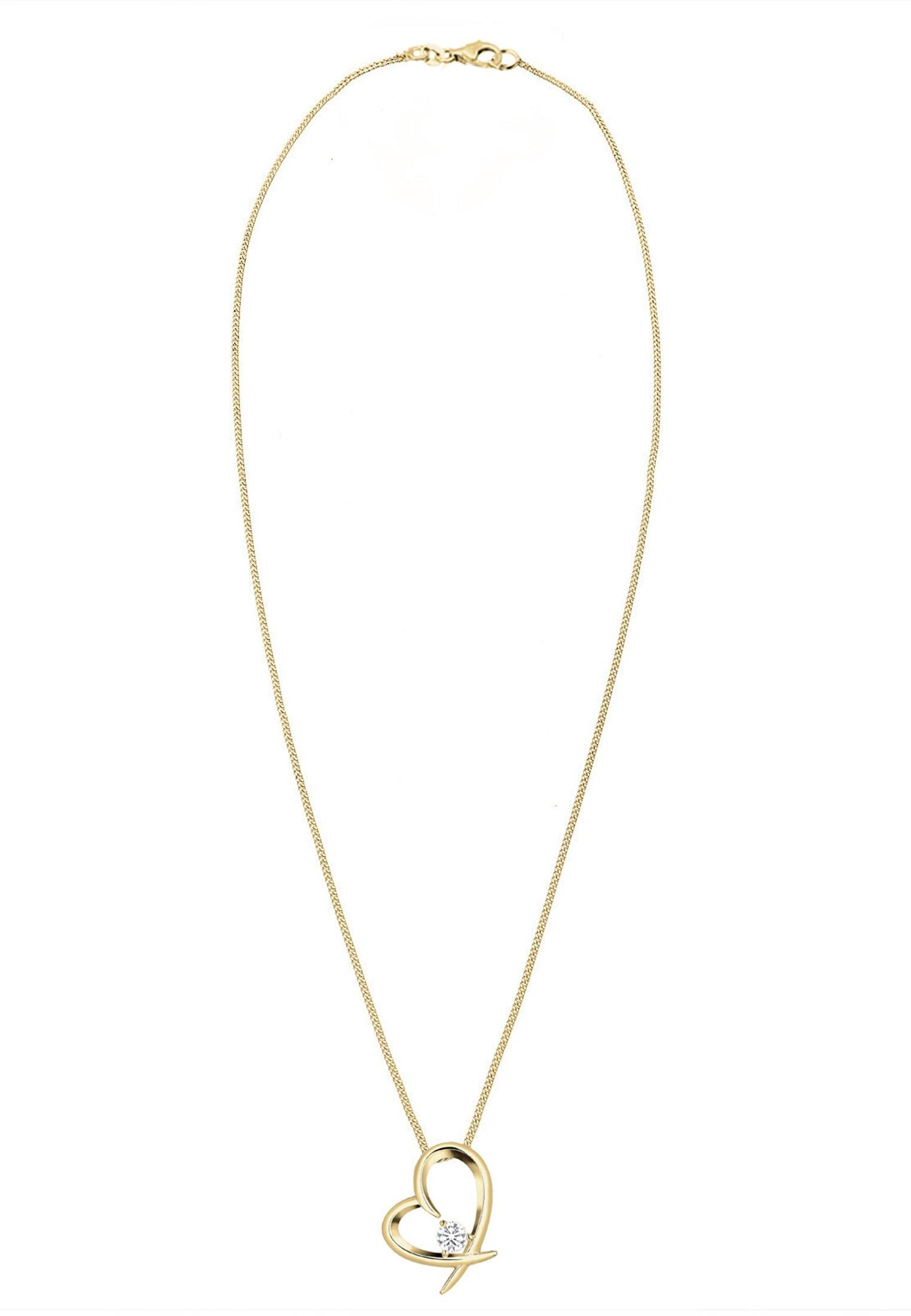 Elli Halskette Herz Geschwungen Zirkonia