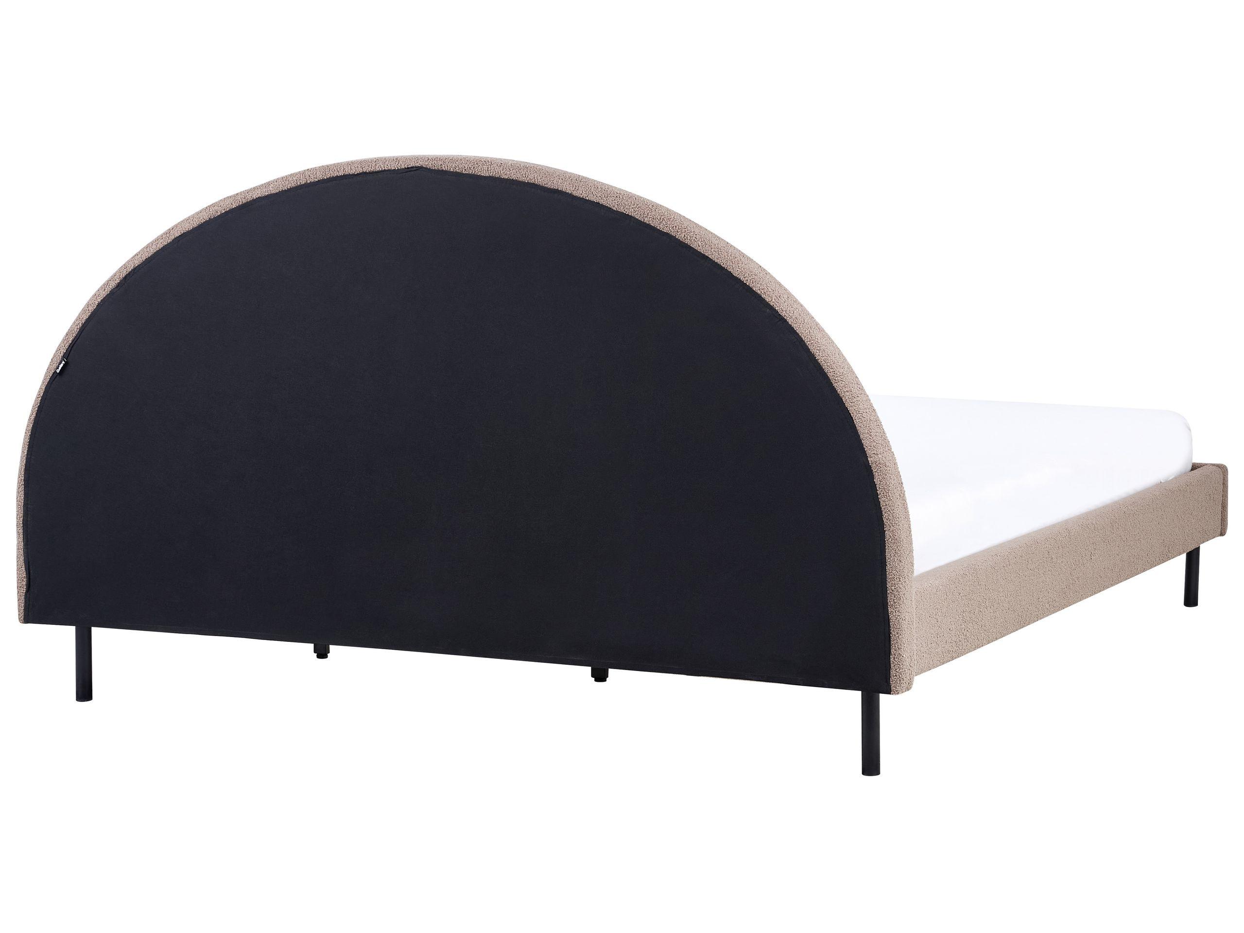 Beliani Bett mit Lattenrost aus Bouclé Retro MARGUT