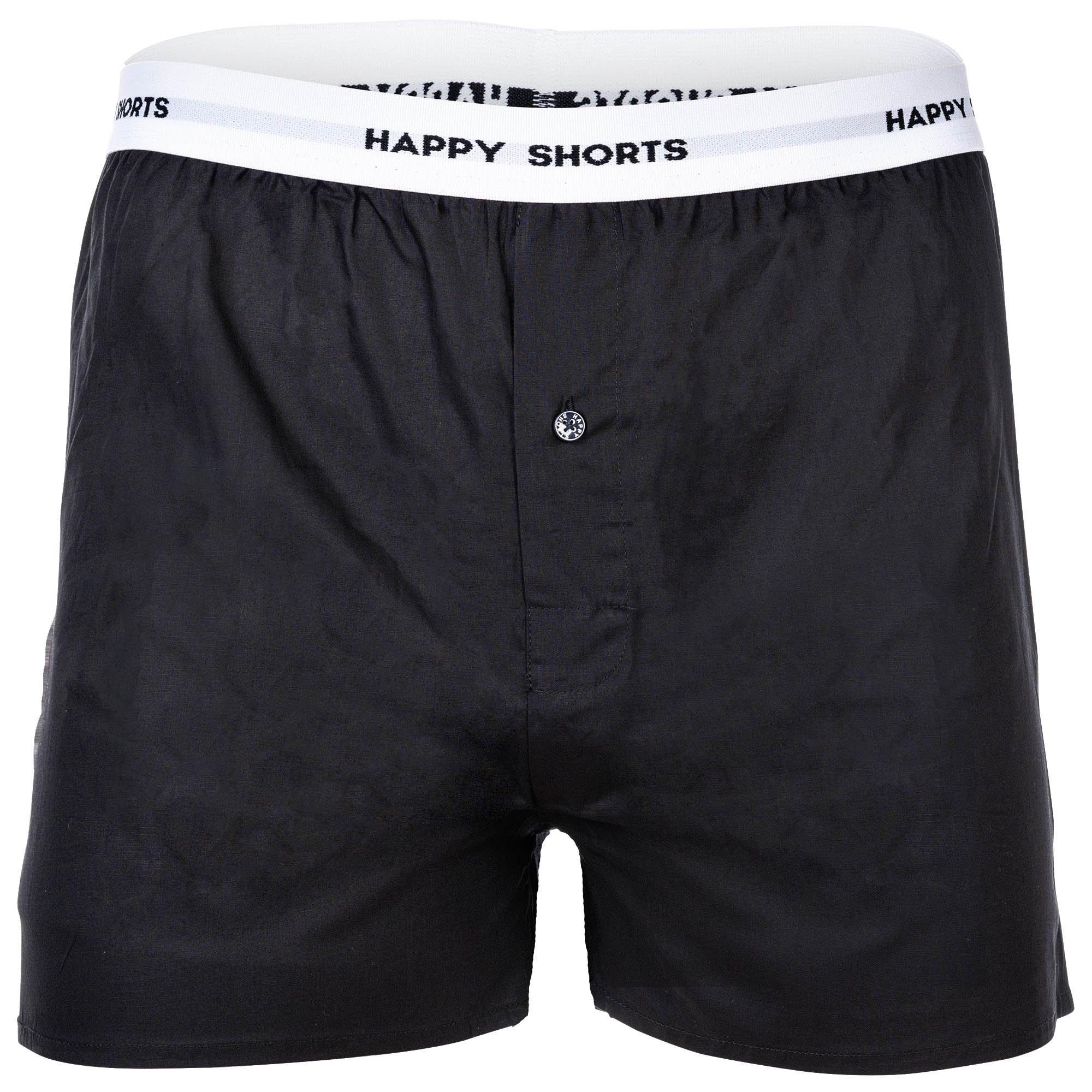 Happy Shorts Web-Boxershorts 3er Pack Bequem sitzend