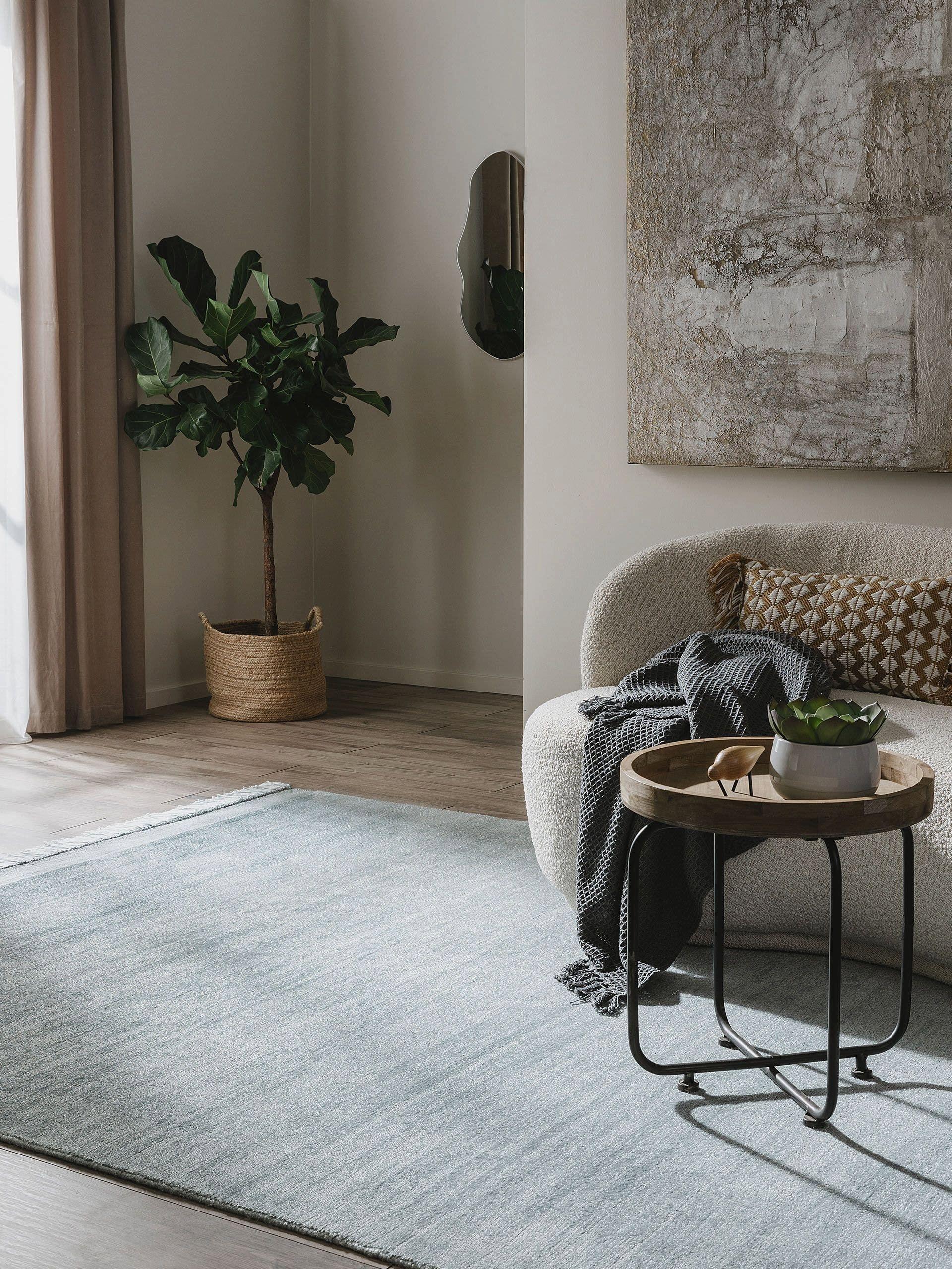 Benuta Teppich aus recyceltem Material Jade Türkis