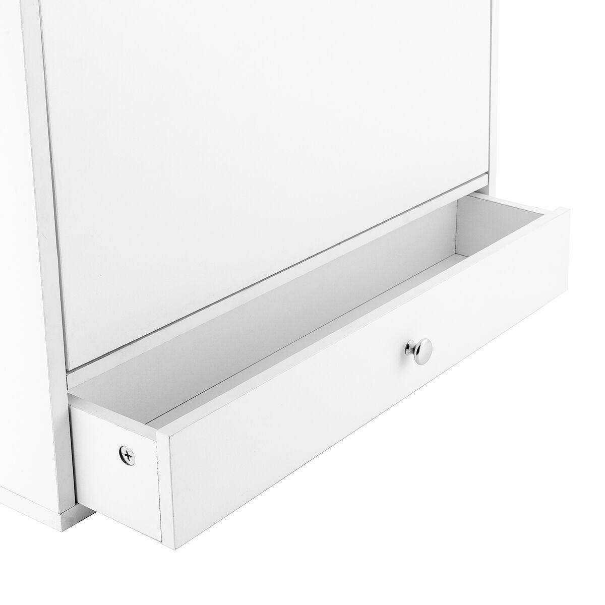 Northio Klappbarer Wandschreibtisch mit Regalen und Schublade