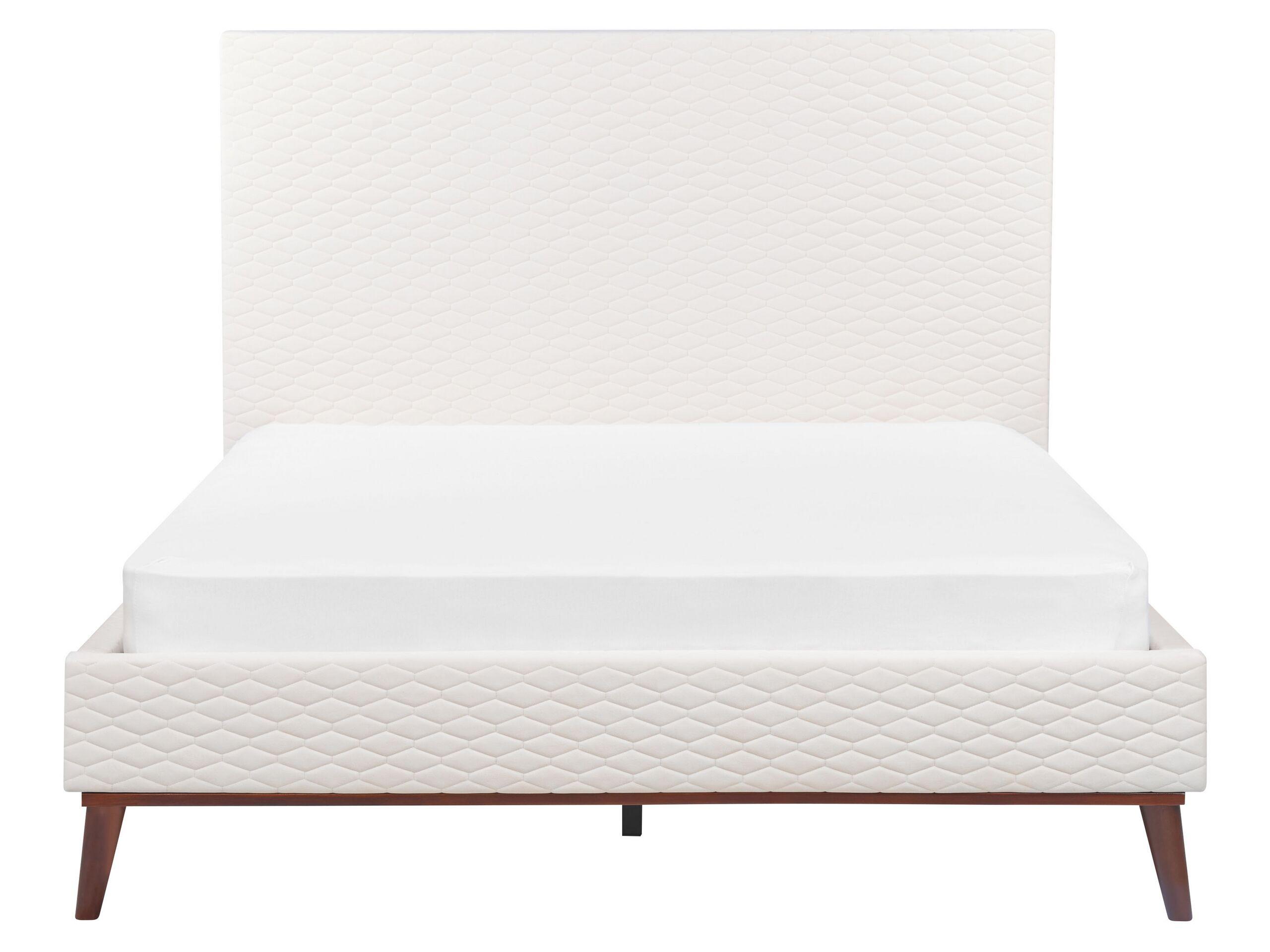 Beliani Bett mit Lattenrost aus Samtstoff Retro BAYONNE