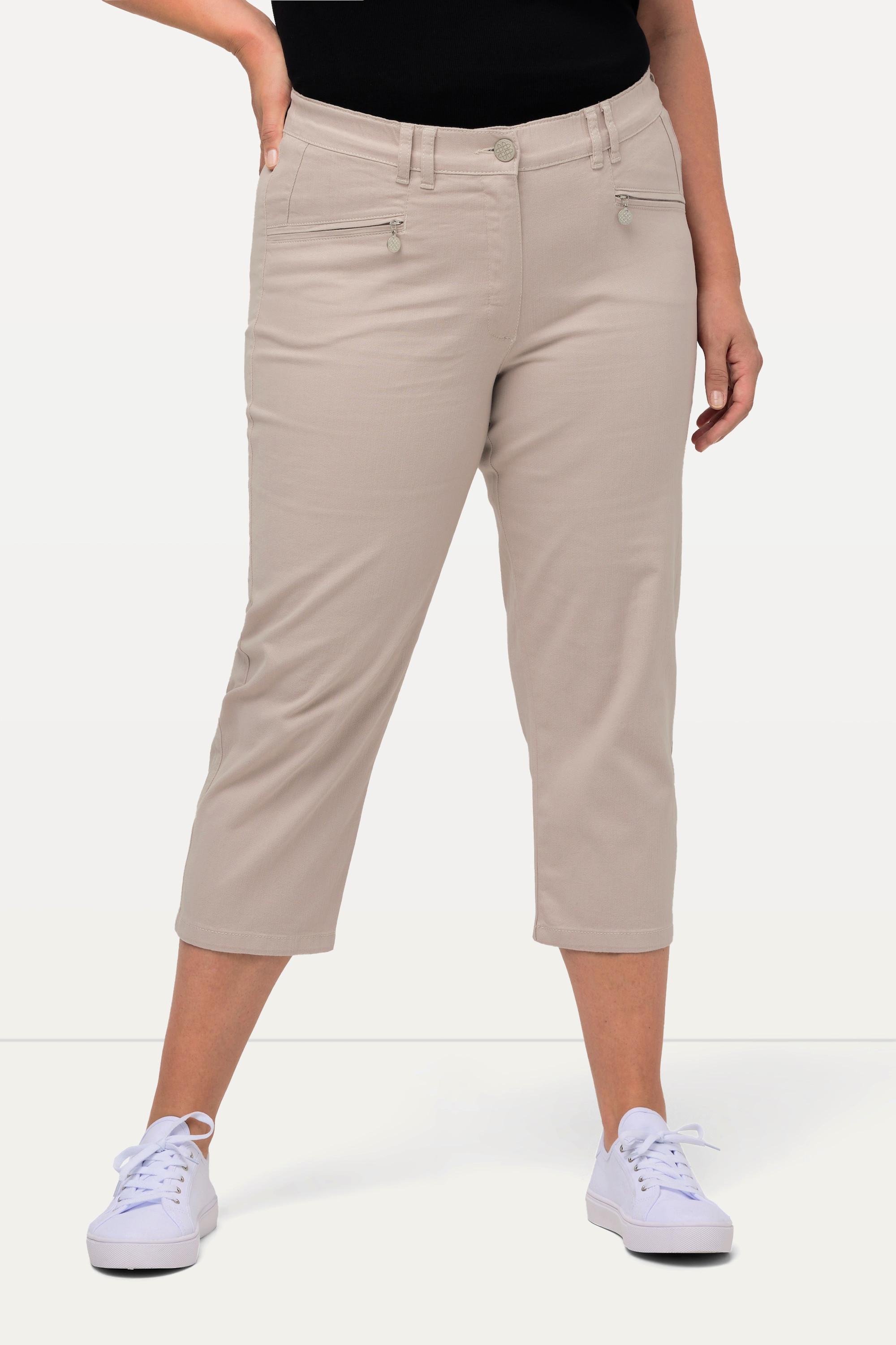 Ulla Popken Hose Mony wadenlang Zipptaschen Stretch