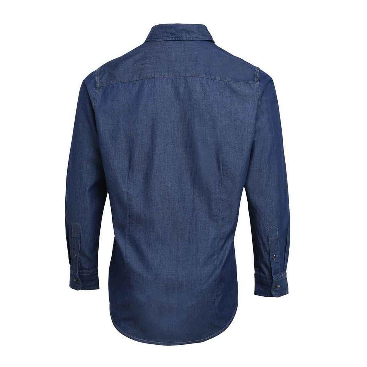 PREMIER Denim Hemd mit Kontrastnähten