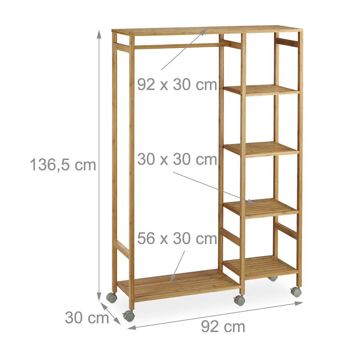 B2X Rollgarderobe aus Bambus