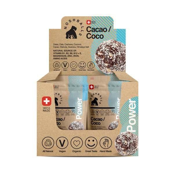 NOSHBALLS Vegane Bio Protein Rawballs BOX Power à 20 Packs (Inhalt 2x20gramm)