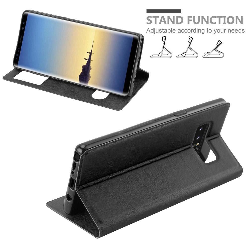 Cadorabo Hülle für Samsung Galaxy NOTE 8 Magnetverschluss, 2 Sichtfenstern