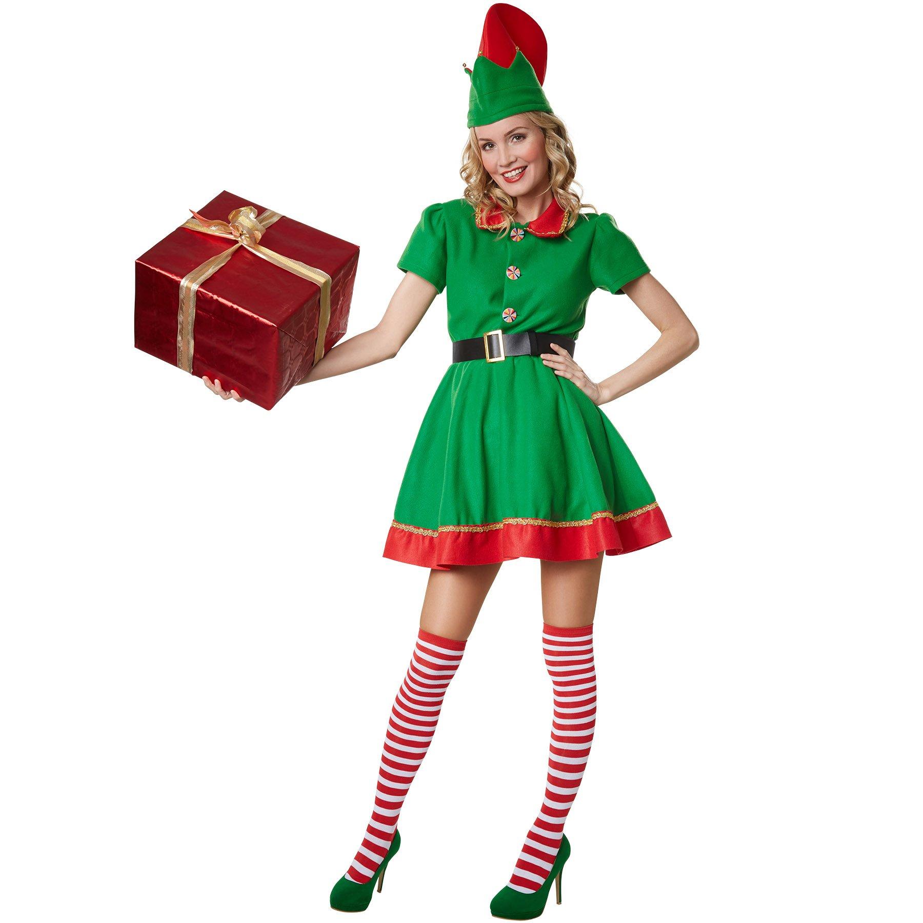 Tectake Frauenkostüm Fleißige Weihnachtselfe