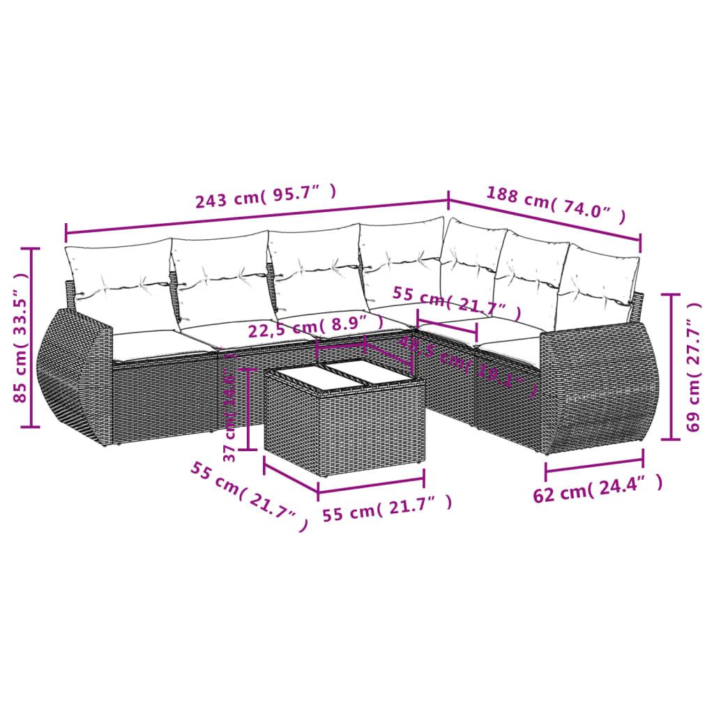 VidaXL Garten sofagarnitur poly-rattan