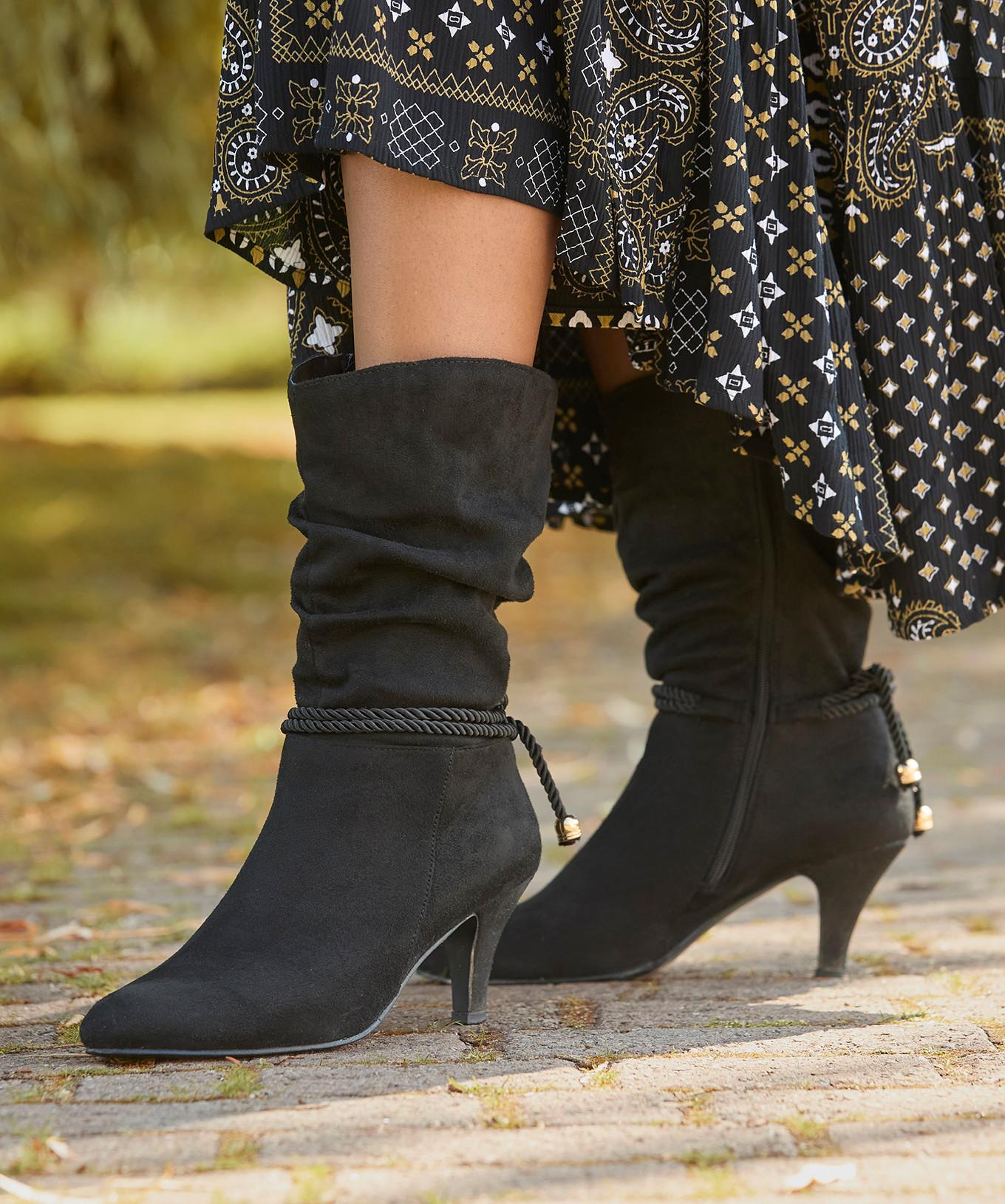 Joe Browns Slouch-Stiefel mit Kordel-Details