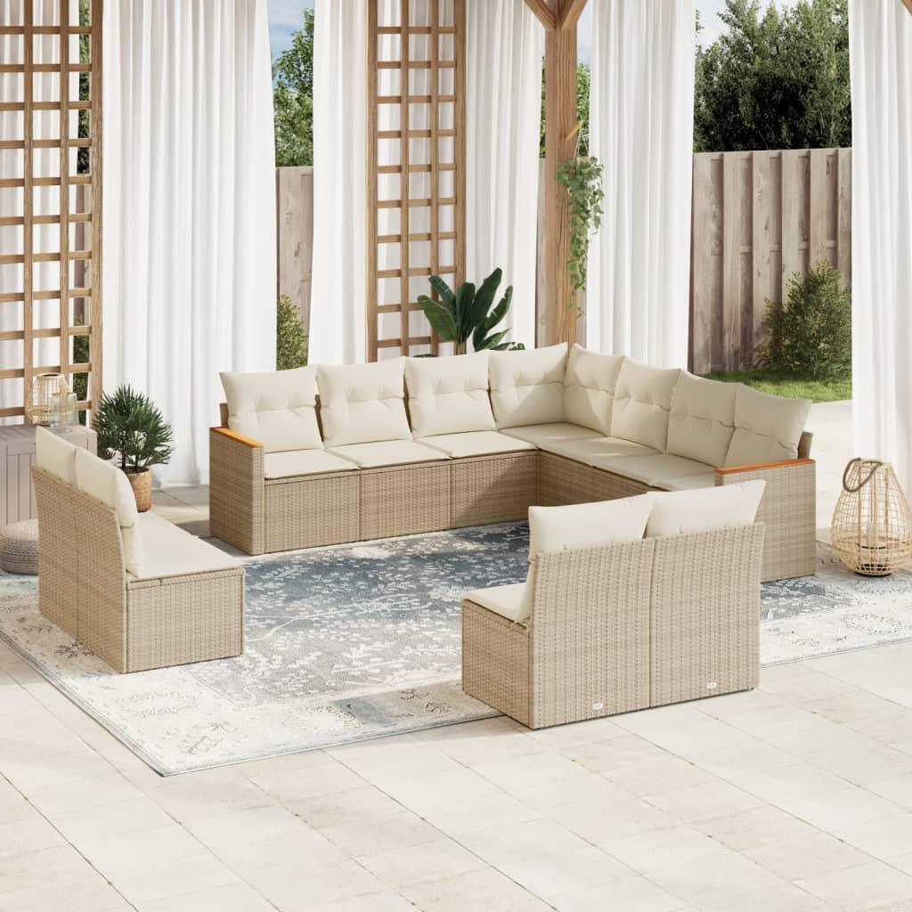 VidaXL Garten sofagarnitur poly-rattan