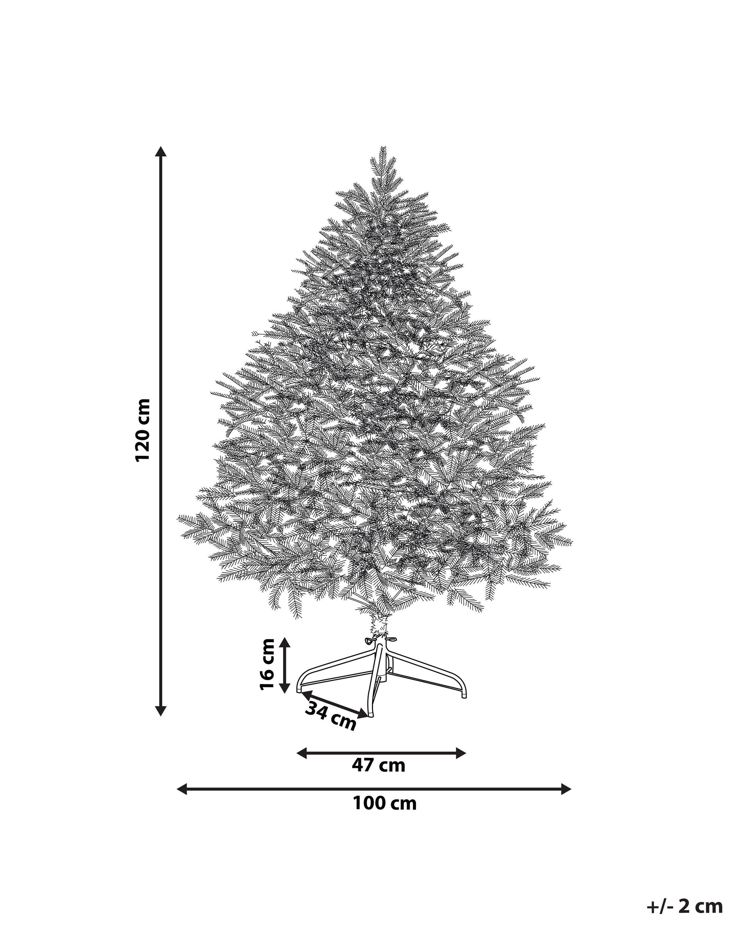 Beliani Künstlicher Weihnachtsbaum mit Schnee aus Kunststoff Klassisch MASALA