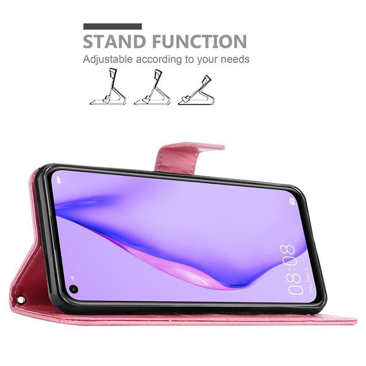 Cadorabo Hülle für Huawei NOVA 6 SE P40 LITE NOVA 7i Blumen Design Magnetverschluss