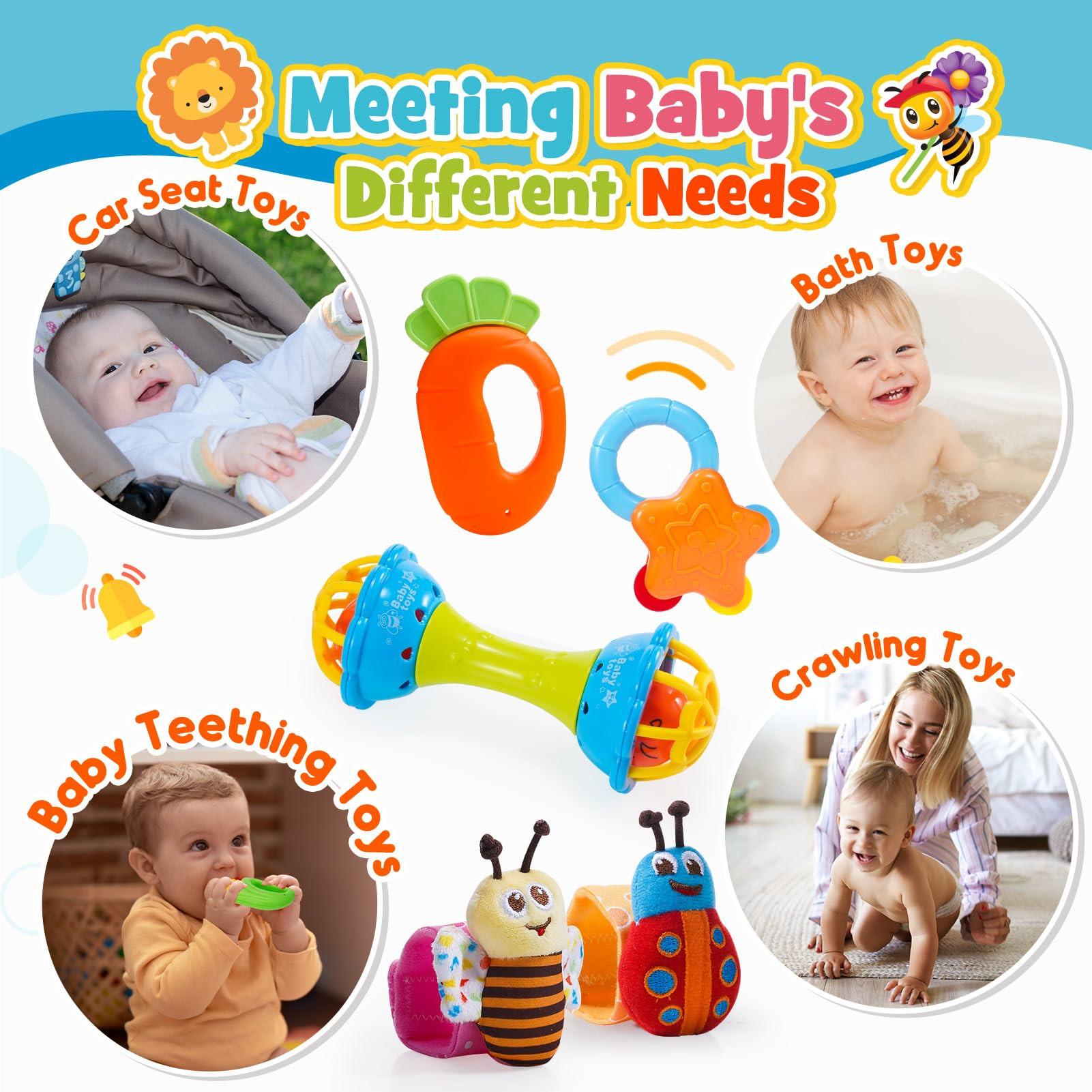 Activity-board Babyspielzeug 14 Stück Rasseln Beißring Set Babyspielzeug