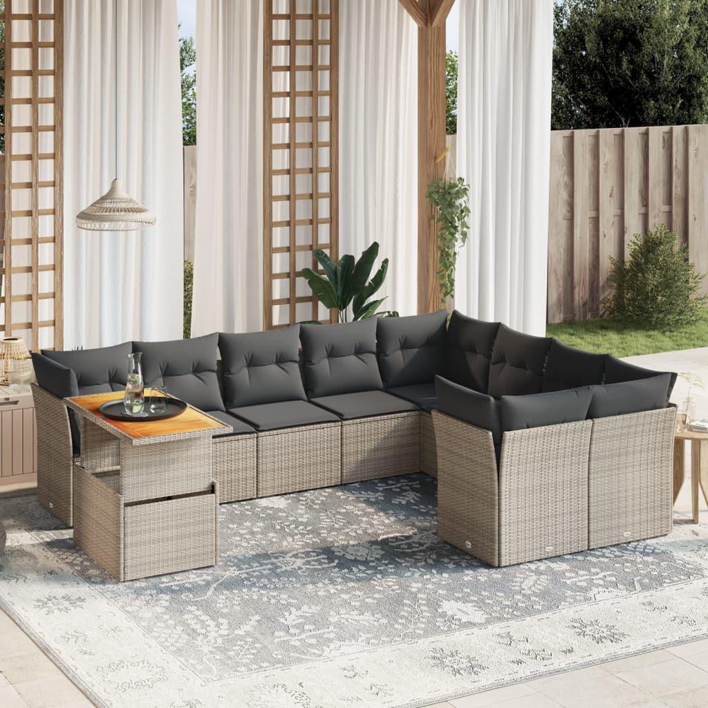 VidaXL Garten sofagarnitur poly-rattan