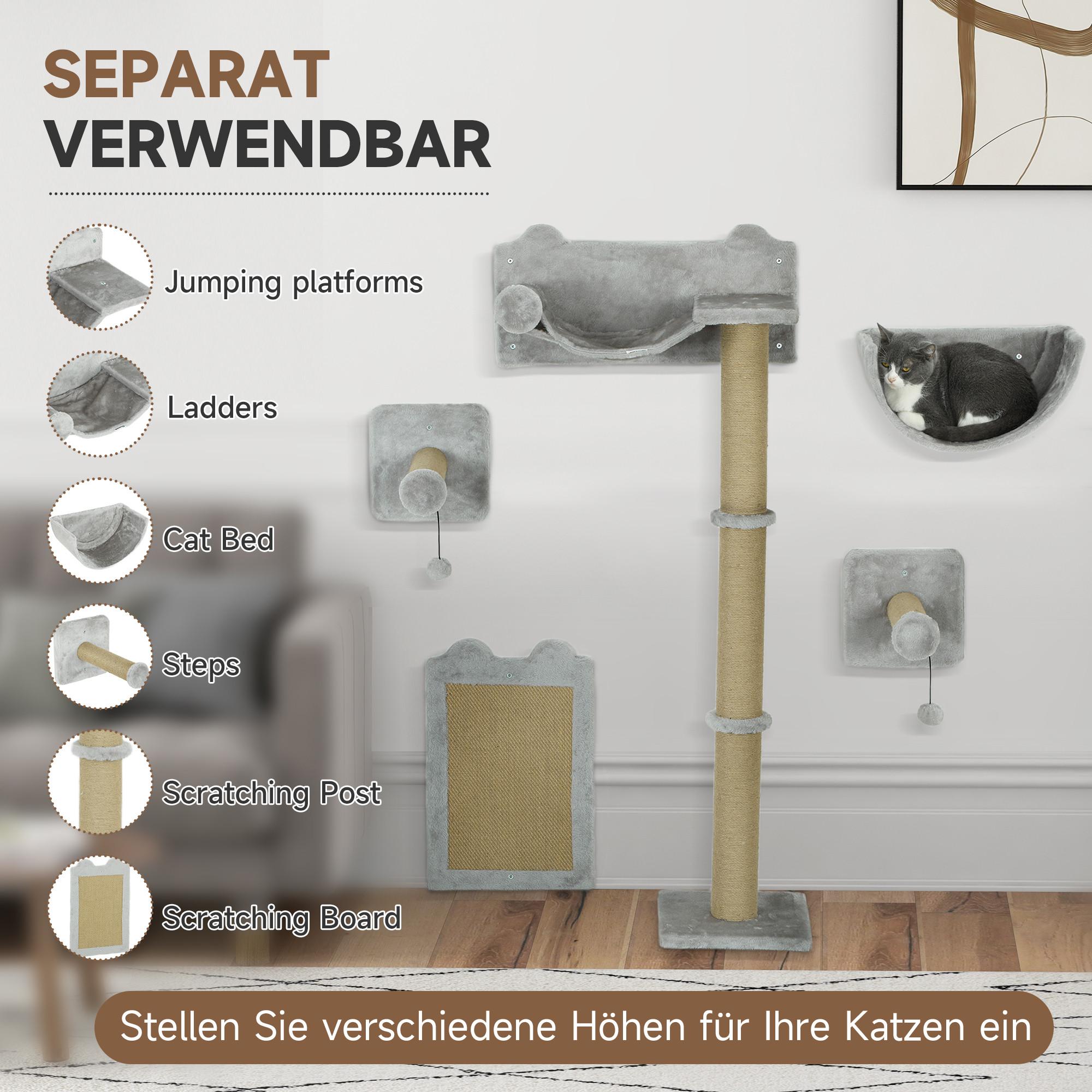 PawHut Katzen Kletterwand