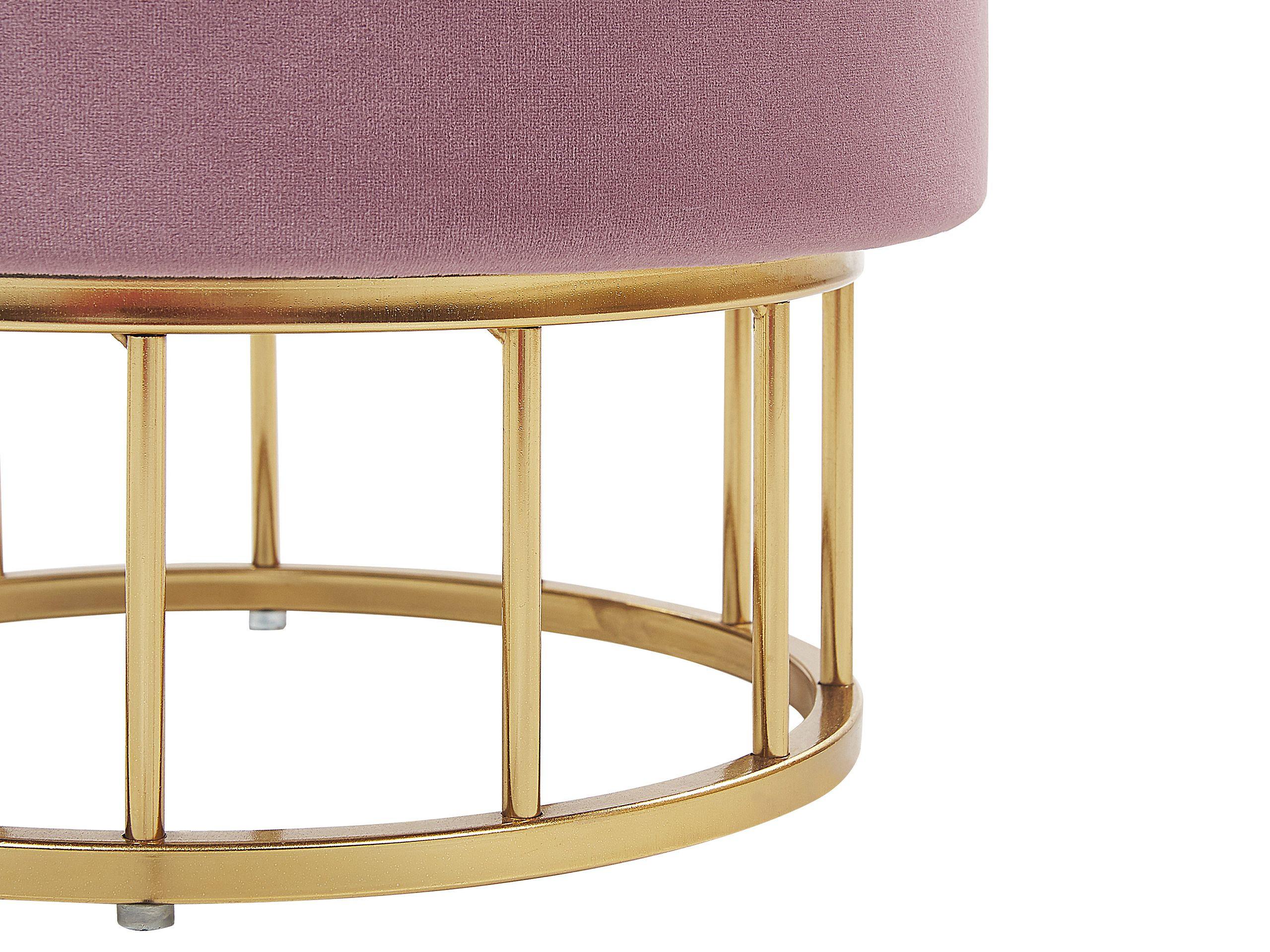 Beliani Pouf mit Stauraum aus Samtstoff Glamourös ELGIN