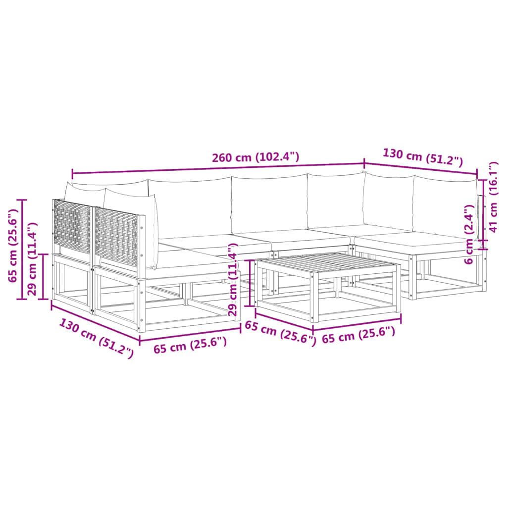 VidaXL Garten sofagarnitur akazienholz