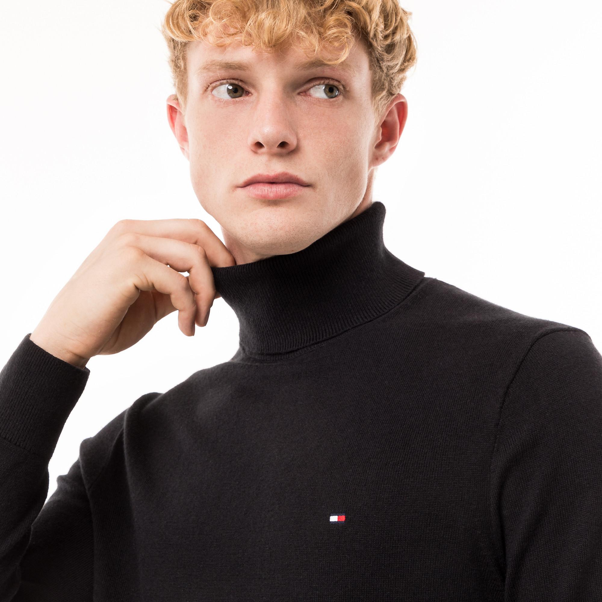 TOMMY HILFIGER PIMA ORG CTN CASHMERE ROLL NECK Cashmere Pullover