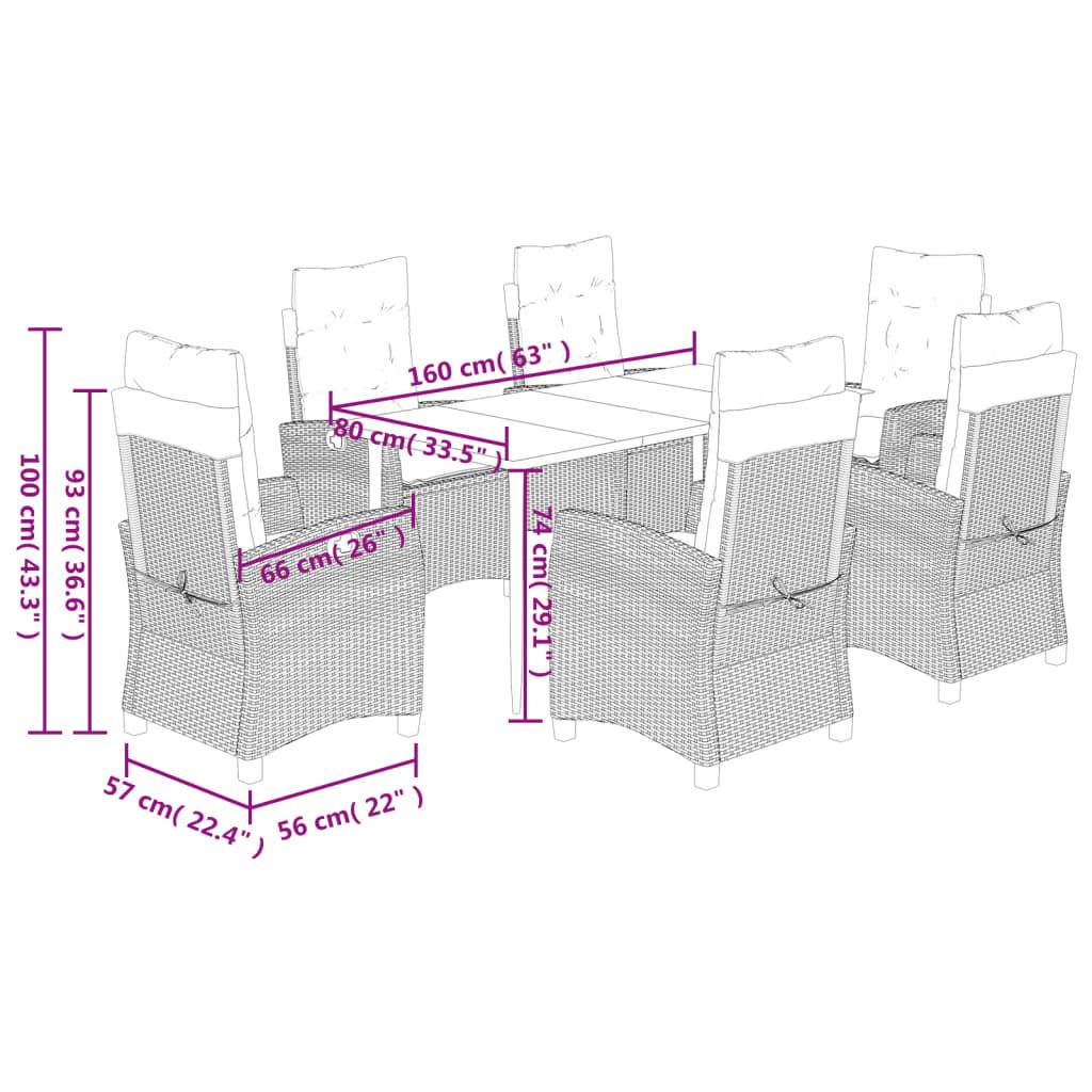 VidaXL Garten essgruppe poly-rattan