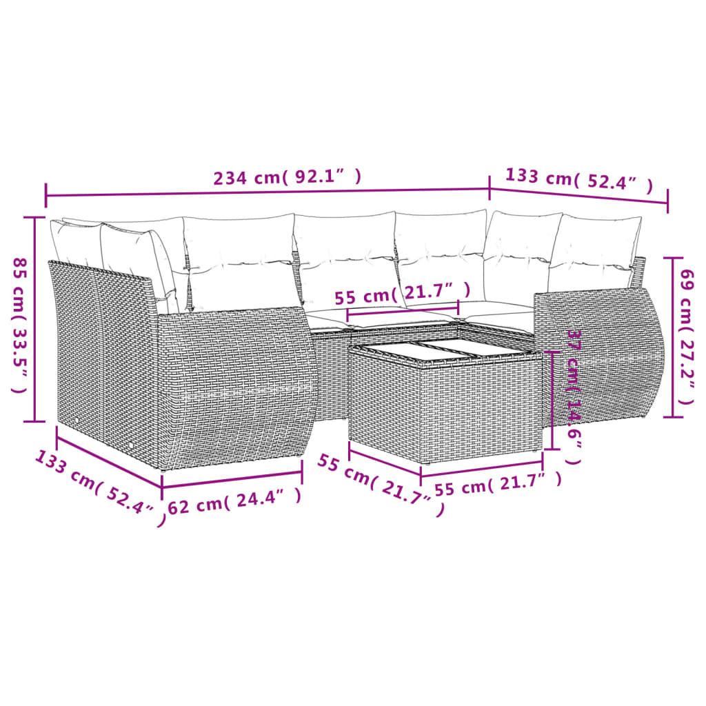 VidaXL Garten sofagarnitur poly-rattan