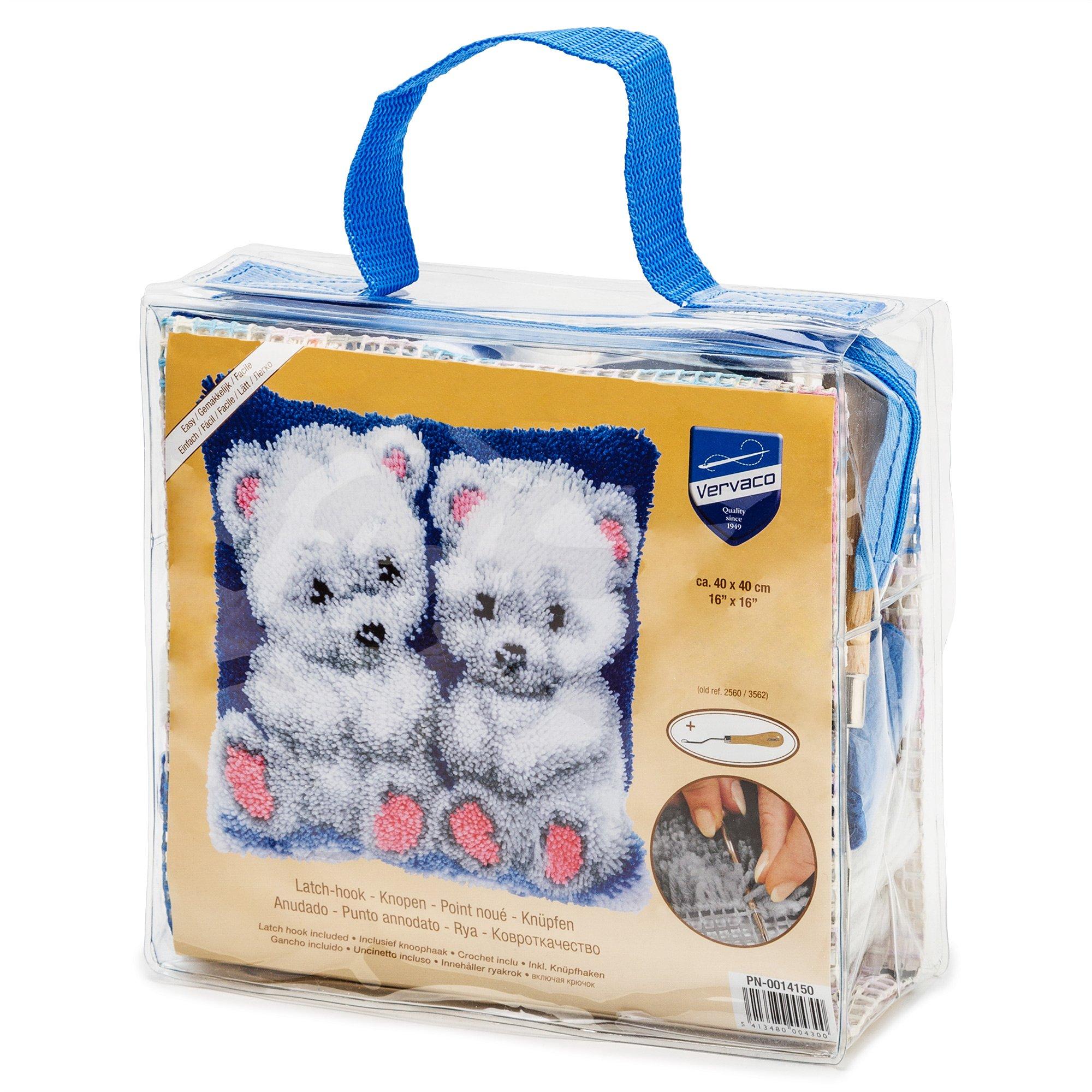 Vervaco Knüpfkissen Kit Eisbear, 40x40 cm