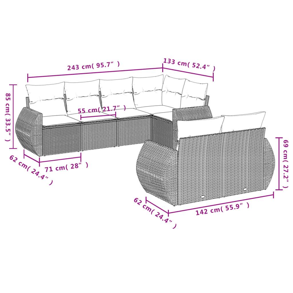 VidaXL Garten sofagarnitur poly-rattan