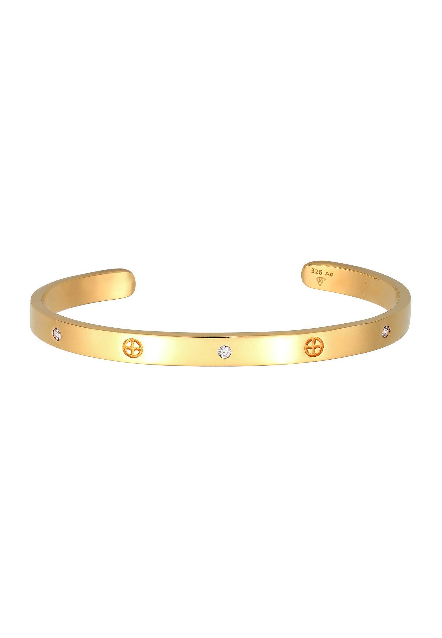 Elli Armband Geo Bangle Kreuz Minimal Zirkonia 925 Silber