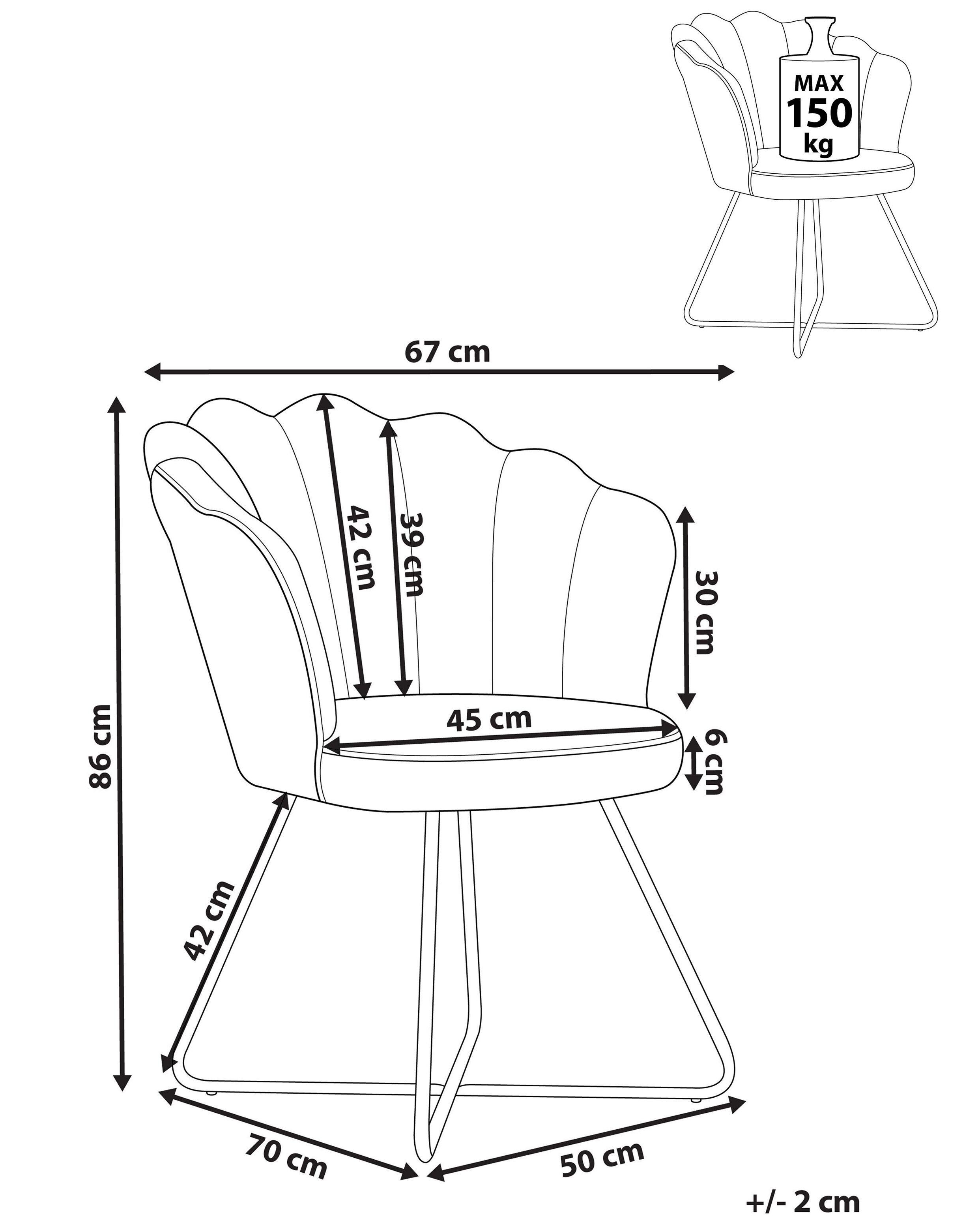 Beliani Sessel aus Samtstoff Retro LOVELOCK